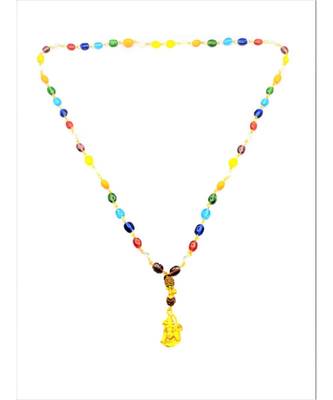 Raviour Lifestyle Lord Shiv Shankar Mahadev shiv shakti Rudraksha Pendant With Navratan Mala 1