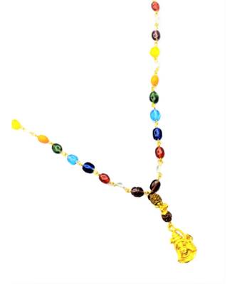 Raviour Lifestyle Lord Shiv Shankar Mahadev shiv shakti Rudraksha Pendant With Navratan Mala 1
