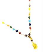 Raviour Lifestyle Lord Shiv Shankar Mahadev shiv shakti Rudraksha Pendant With Navratan Mala