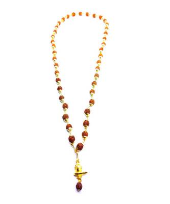 Raviour Lifestyle Lord Shiva Shivling Rudraksha Pendant With Rudraksha Mala For Health And Peace 1