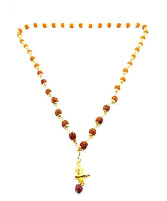Raviour Lifestyle Lord Shiva Shivling Rudraksha Pendant With Rudraksha Mala For Health And Peace 1