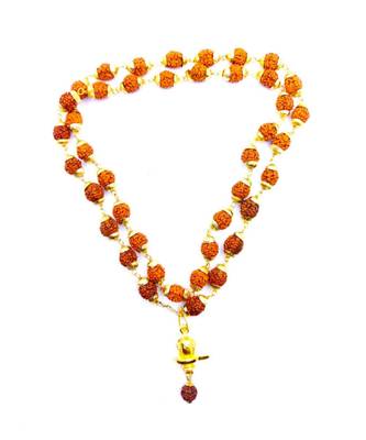 Raviour Lifestyle Lord Shiva Shivling Rudraksha Pendant With Rudraksha Mala For Health And Peace 1