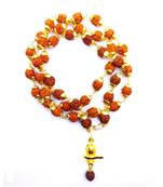 Raviour Lifestyle Lord Shiva Shivling Rudraksha Pendant With Rudraksha Mala For Health And Peace