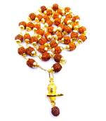 Raviour Lifestyle Lord Shiva Shivling Rudraksha Pendant With Rudraksha Mala For Health And Peace