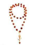 Raviour Lifestyle Om Shiv Trishul With Rudraksha Pendant With Rudraksha Mala For Lord Mahadev Blessing And Good Health
