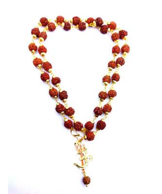 Om Shiv Trishul With Rudraksha Pendant With Rudraksha Cap Mala For Lord Mahadev Blessing And Good Health 1
