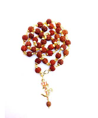 Om Shiv Trishul With Rudraksha Pendant With Rudraksha Cap Mala For Lord Mahadev Blessing And Good Health 1