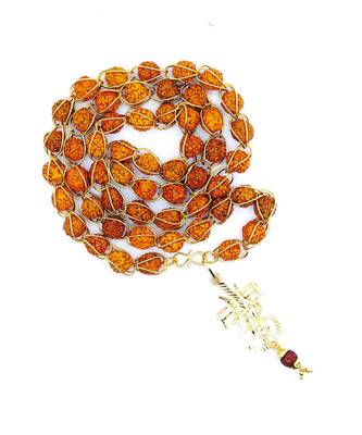 Raviour Lifestyle Shiv Mahadev Om Trishul Rudraksha Pendant With Rudraksha Wired Mala For Good Health And Good Luck 1