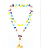 Black plain yellow gold Beads  Necklace with pendant