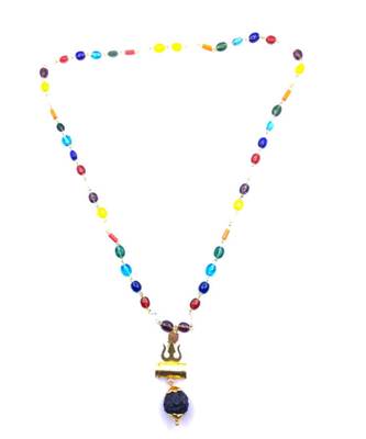 Raviour Lifestyle Lord Shiv Shakti 5 Mukhi Shiv Trishul Damru With Navratan Mala 1