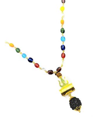 Raviour Lifestyle Lord Shiv Shakti 5 Mukhi Shiv Trishul Damru With Navratan Mala 1