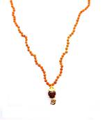 Raviour Lifestyle Mahadev Shiva Om Rudraksha Pendant With Rudraksha Mala For Mahadev Blessing 