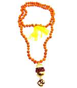 Raviour Lifestyle Mahadev Shiva Om Rudraksha Pendant With Rudraksha Mala For Mahadev Blessing 