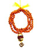 Raviour Lifestyle Mahadev Shiva Om Rudraksha Pendant With Rudraksha Mala For Mahadev Blessing 
