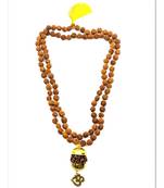 Raviour Lifestyle Mahadev Shiva Om Rudraksha Pendant With Rudraksha Mala For Mahadev Blessing 