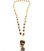 Raviour Lifestyle Mahadev Shiva Om Rudraksha Pendant With Rudraksha Capmala For Mahadev Blessing 