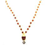 Raviour Lifestyle Mahadev Shiva Om Rudraksha Pendant With Rudraksha Capmala For Mahadev Blessing 