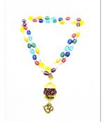 Raviour Lifestyle Mahadev Shiva Om Rudraksha Pendant With Navratan Mala For Mahadev Blessing 