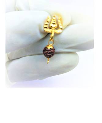 Raviour Lifestyle Mahadev Bholenath Trishul Pendant With Rudraksha Pendant For Good Health And Lord Shiv Blessing 1