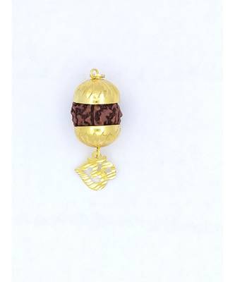 Raviour Lifestyle Mahadev Shiva Om Rudraksha Pendant Brass Pendant 1
