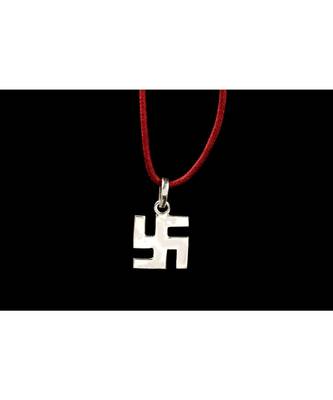 Raviour Lifestyle Swastik satiya silver pendant energized 1