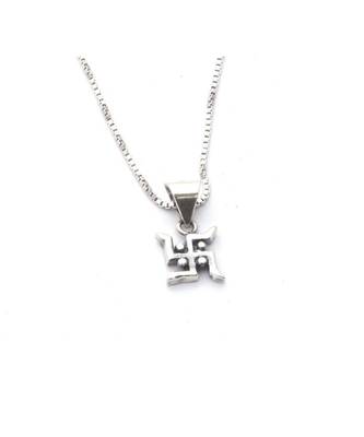 Raviour Lifestyle Swastik satiya silver pendant energized 1