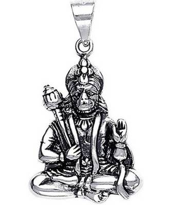 Raviour Lifestyle Hanuman ji silver pendant for gaining blessings of hanuman ji 1