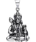 Raviour Lifestyle Hanuman ji silver pendant for gaining blessings of hanuman ji