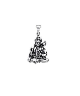 Raviour Lifestyle Hanuman ji silver pendant for gaining blessings of hanuman ji 1