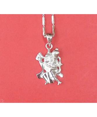 Raviour Lifestyle Hanuman ji silver pendant for gaining blessings of hanuman ji 1
