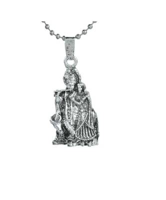 Raviour Lifestyle Radha krishna silver pendant 1