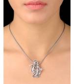 Raviour Lifestyle Radha krishna silver pendant