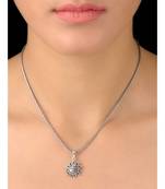 Raviour Lifestyle Surya sun silver locket for gaining power of sun