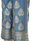 Grey Rayon Gold Printed Stitched   Palazzo