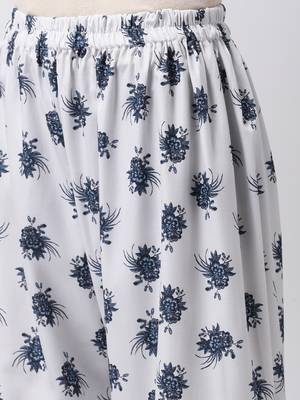 White Rayon Printed stitched   Kurta 6