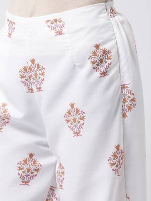 Orange Rayon Printed stitched  women kurti 6