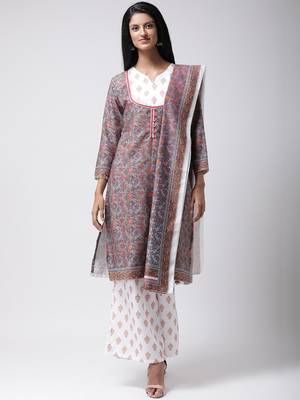 Brown Rayon Printed stitched  women kurti 1