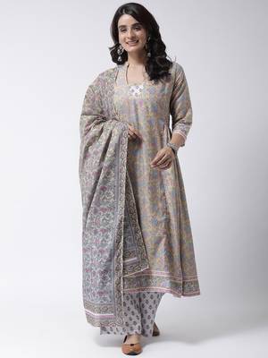 Beige Rayon Printed stitched  women kurti 1