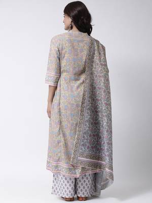 Beige Rayon Printed stitched  women kurti 5