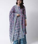 Purple Rayon Printed stitched  women kurti