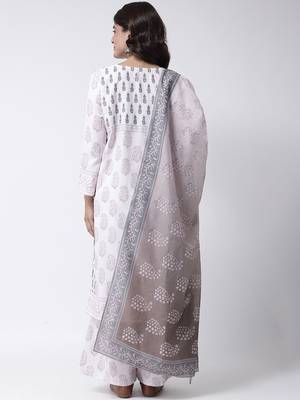 Cream Rayon Printed stitched  women kurti 5