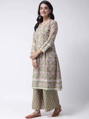 Yellow Rayon Printed stitched  women kurti 3