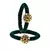 Brass And Acrylic Bangles Color-Dark Green