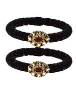 Brass And Acrylic Bangles Color-Black