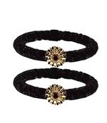 Brass And Acrylic Bangles Color-Black