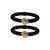 Brass And Acrylic Bangles Color-Black