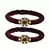 Brass And Acrylic Bangles Color-Maroon