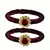 Brass And Acrylic Bangles Color-Maroon
