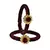 Brass And Acrylic Bangles Color-Maroon