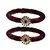 Brass And Acrylic Bangles Color-Maroon